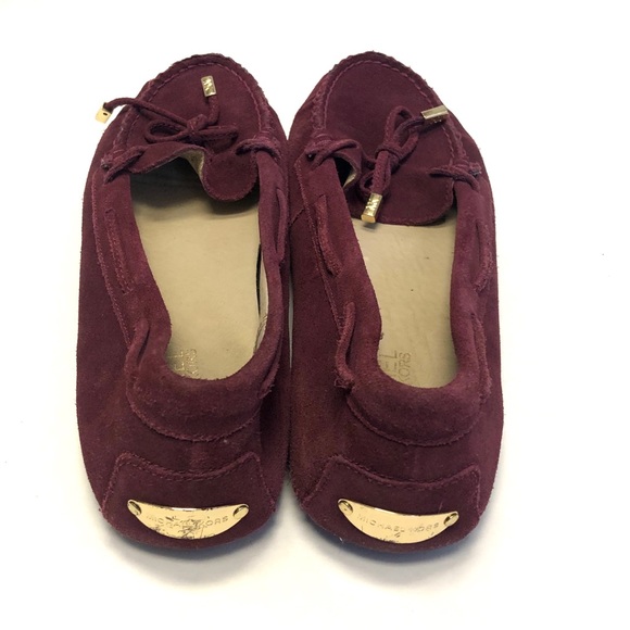 MICHAEL KORS | Burgundy Suede Driving Moccasins 9 - Picture 3 of 5